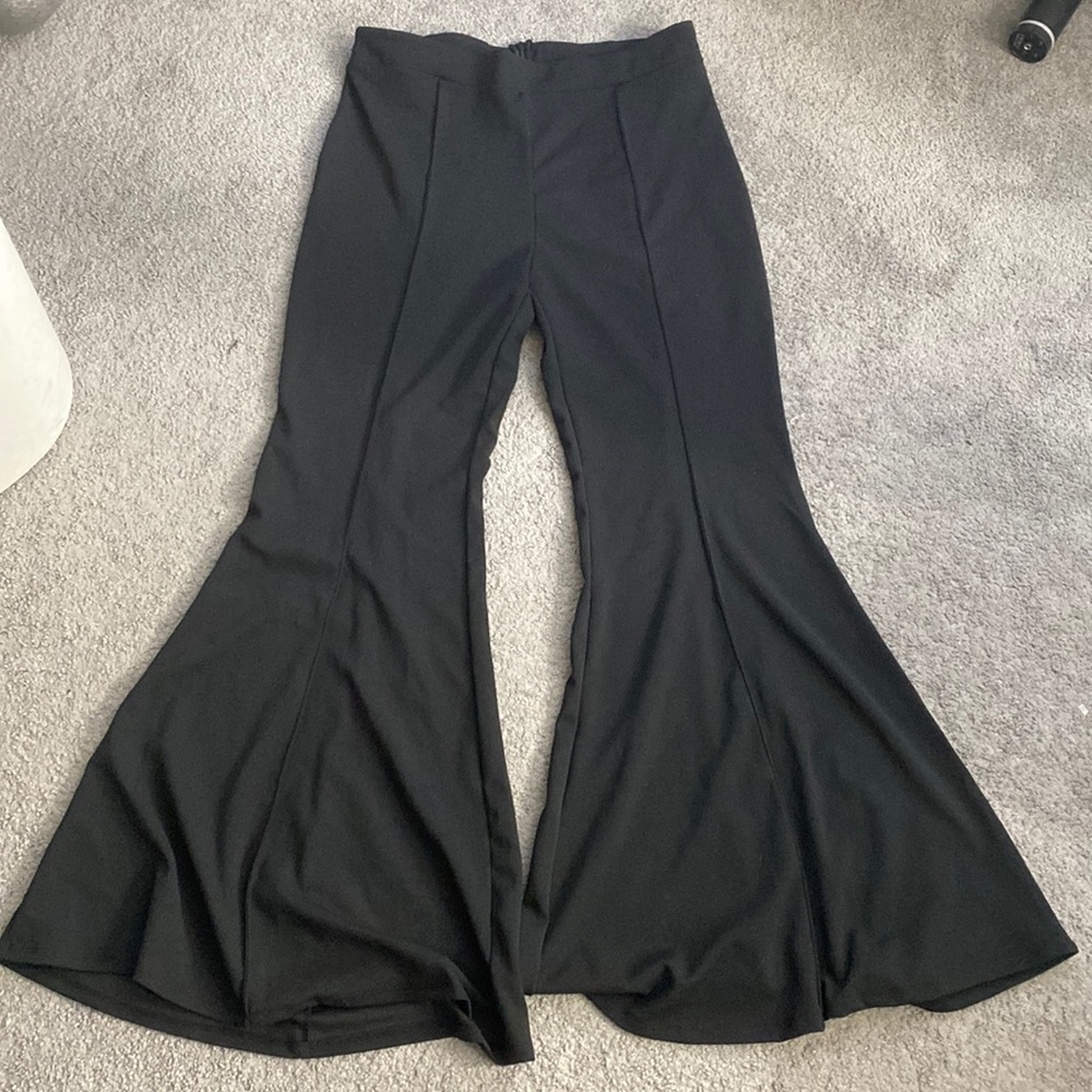 Foxblood stretch super flare bell bottom